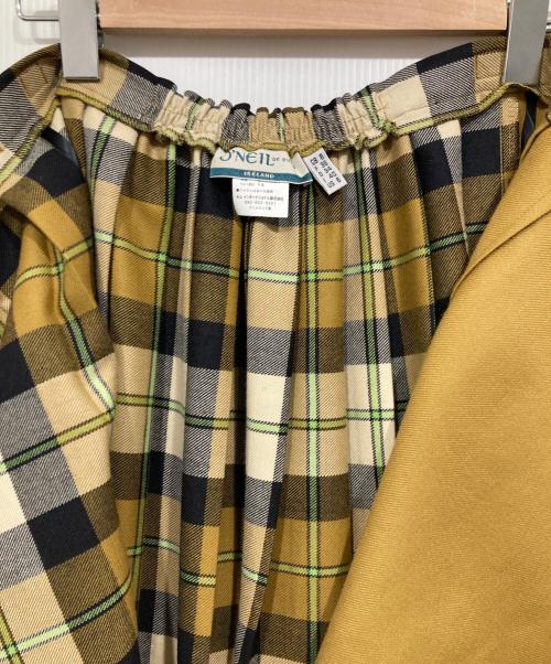 O'NEILL（オニール）O'NEILL (オニール) チェックラップスカート イエロー サイズ:36の古着・服飾アイテム