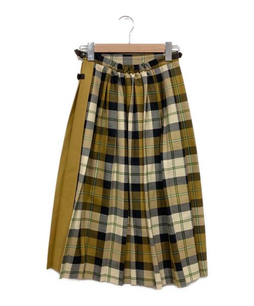 O'NEILL（オニール）O'NEILL (オニール) チェックラップスカート イエロー サイズ:36の古着・服飾アイテム