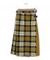 O'NEILL（オニール）の古着「チェックラップスカート」｜イエロー