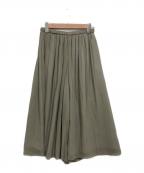 BEARDSLEYビアズリー）の古着「シワシフォンギャザーパンツ」｜グリーン