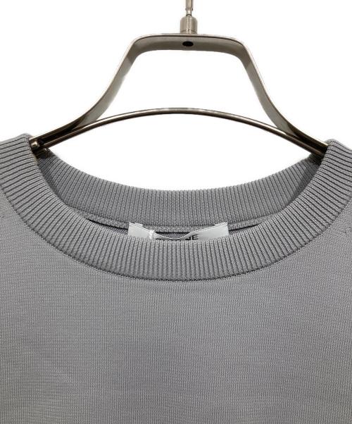 SLOANE（スローン）SLOANE (スローン) 半袖ニット / 18G二重臼天竺 半袖クルーネックニット ライトグレー サイズ:34の古着・服飾アイテム