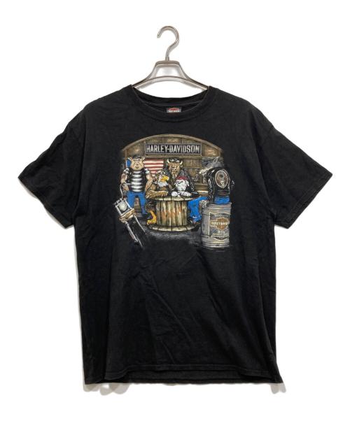 HARLEY-DAVIDSON（ハーレーダビッドソン）HARLEY-DAVIDSON (ハーレーダビッドソン) イーグルプリントTシャツ ブラック サイズ:Ｌ　の古着・服飾アイテム