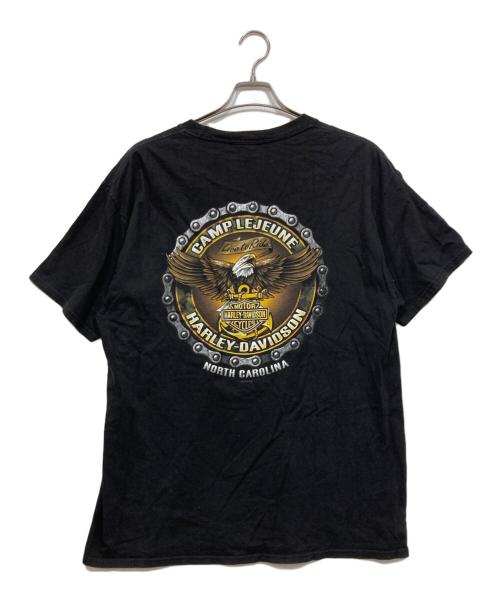 HARLEY-DAVIDSON（ハーレーダビッドソン）HARLEY-DAVIDSON (ハーレーダビッドソン) イーグルプリントTシャツ ブラック サイズ:Ｌ　の古着・服飾アイテム