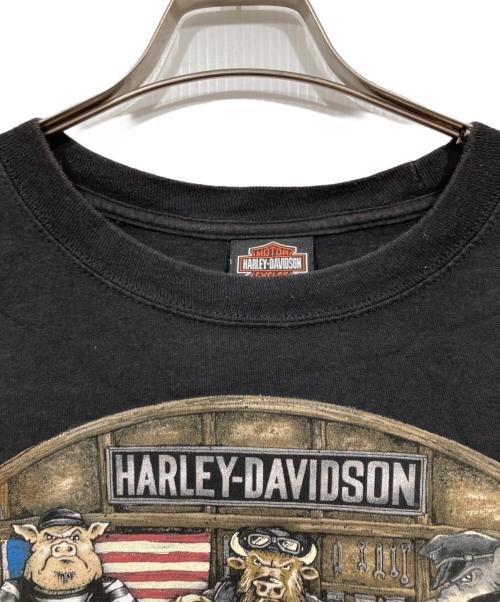 HARLEY-DAVIDSON（ハーレーダビッドソン）HARLEY-DAVIDSON (ハーレーダビッドソン) イーグルプリントTシャツ ブラック サイズ:Ｌ　の古着・服飾アイテム