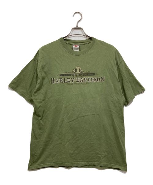 HARLEY-DAVIDSON（ハーレーダビッドソン）HARLEY-DAVIDSON (ハーレーダビッドソン) プリントTシャツ グリーン サイズ:XLの古着・服飾アイテム