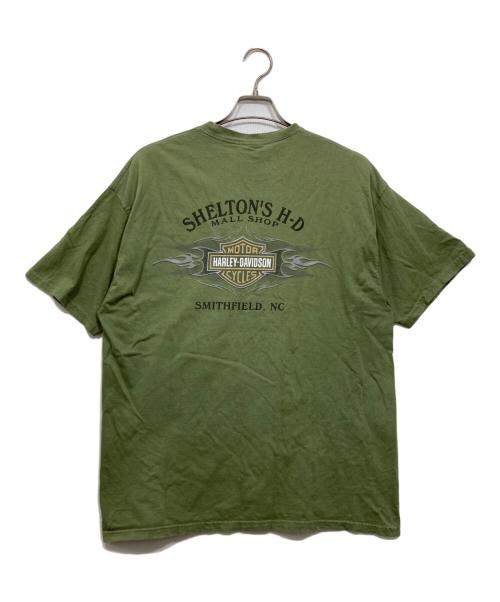 HARLEY-DAVIDSON（ハーレーダビッドソン）HARLEY-DAVIDSON (ハーレーダビッドソン) プリントTシャツ グリーン サイズ:XLの古着・服飾アイテム