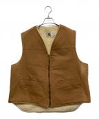 CarHarttカーハート）の古着「ダック地裏ボアベスト」｜ブラウン