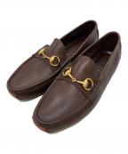 GUCCIグッチ）の古着「ドライビングビットローファー」｜ブラウン