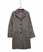 MaxMaraマックスマーラ）の古着「千鳥柄コート」｜グレー×ブラック