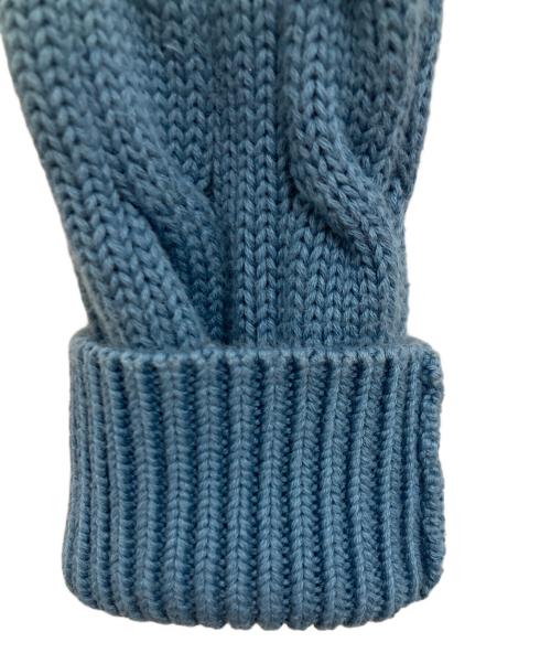 POLO RALPH LAUREN（ポロ・ラルフローレン）POLO RALPH LAUREN (ポロ・ラルフローレン) ケーブルニット コットン クルーネック カーディガン ブルー サイズ:XSの古着・服飾アイテム