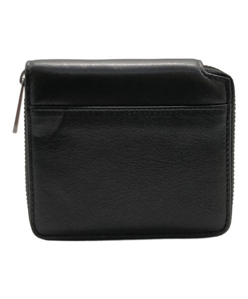 ck Calvin Klein（シーケーカルバンクライン）ck Calvin Klein (シーケーカルバンクライン) 2つ折りラウンドジップ財布 / レザージップハーフウォレット ブラックの古着・服飾アイテム