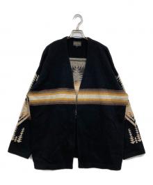 PENDLETON（ペンドルトン）の古着「ネイティブ柄 ニットカーディガン」｜ブラック