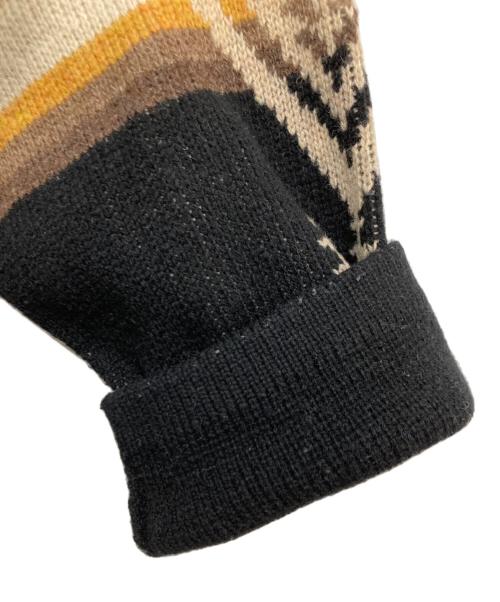 PENDLETON（ペンドルトン）PENDLETON (ペンドルトン) ネイティブ柄 ニットカーディガン ブラック サイズ:Lの古着・服飾アイテム