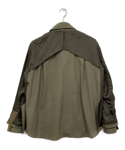 sacai（サカイ）sacai (サカイ) ドッキングジャケット / Suiting Jacket カーキ サイズ:1の古着・服飾アイテム