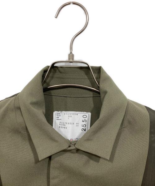 sacai（サカイ）sacai (サカイ) ドッキングジャケット / Suiting Jacket カーキ サイズ:1の古着・服飾アイテム