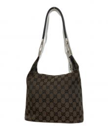 GUCCI（グッチ）の古着「GGキャンバス ワンハンドルバッグ」｜ブラウンブラック