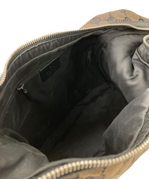 GUCCI（グッチ）GUCCI (グッチ) GGキャンバス ワンハンドルバッグ ブラウンブラックの古着・服飾アイテム