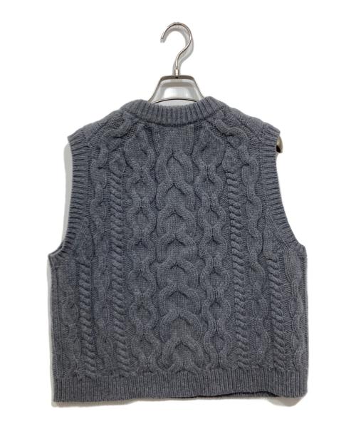theory（セオリー）theory (セオリー) ケーブルニットベスト グレー サイズ:Sの古着・服飾アイテム