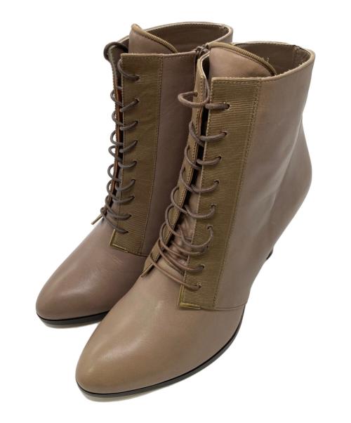 LANVIN（ランバン）LANVIN (ランバン) ショートブーツ ブラウン サイズ:23cmの古着・服飾アイテム