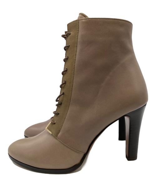 LANVIN（ランバン）LANVIN (ランバン) ショートブーツ ブラウン サイズ:23cmの古着・服飾アイテム