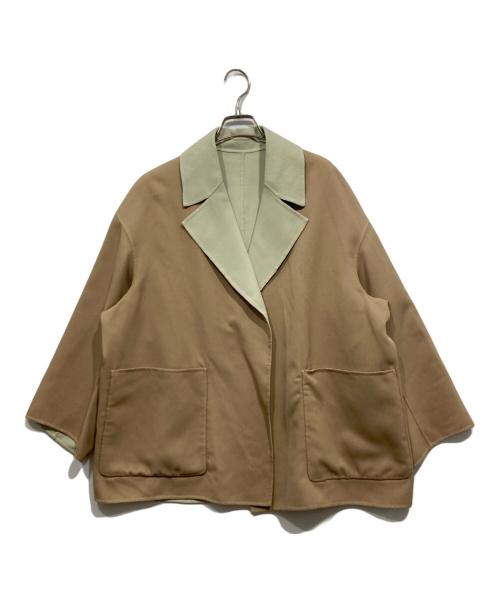 qualite（カリテ）qualite (カリテ) リバーシブルジャケット ベージュ×グリーン サイズ:Fの古着・服飾アイテム