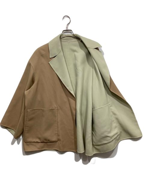 qualite（カリテ）qualite (カリテ) リバーシブルジャケット ベージュ×グリーン サイズ:Fの古着・服飾アイテム