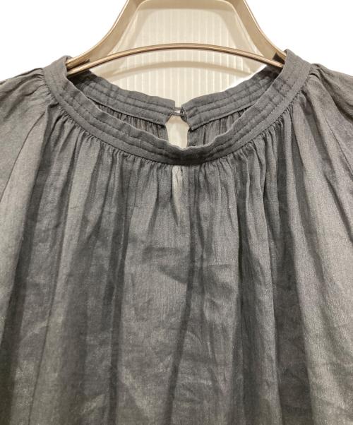 BEAUTY&YOUTH（ビューティーアンドユース）BEAUTY&YOUTH (ビューティーアンドユース) 麻コットン ギャザーボリューム ワンピース ブラック サイズ:Sの古着・服飾アイテム