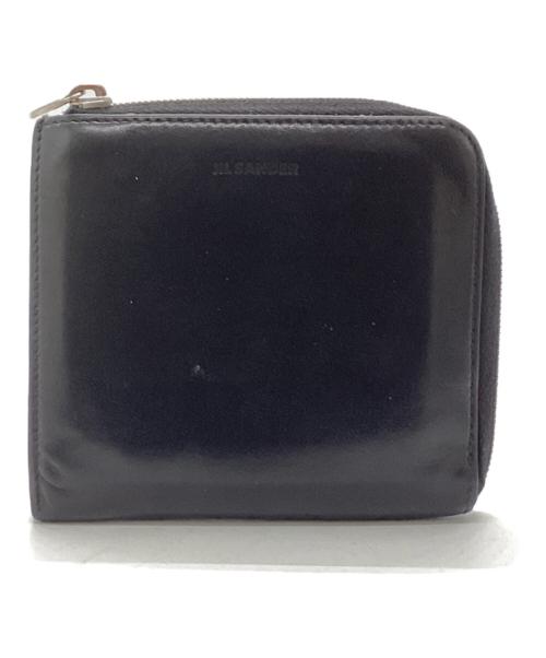 JIL SANDER（ジルサンダー）JIL SANDER (ジルサンダー) ラウンドジップミニサイフ ブラックの古着・服飾アイテム