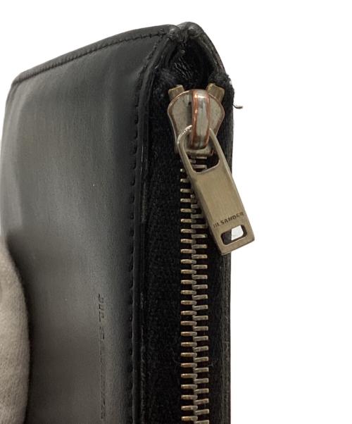 JIL SANDER（ジルサンダー）JIL SANDER (ジルサンダー) ラウンドジップミニサイフ ブラックの古着・服飾アイテム