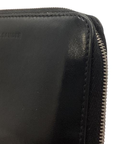 JIL SANDER（ジルサンダー）JIL SANDER (ジルサンダー) ラウンドジップミニサイフ ブラックの古着・服飾アイテム