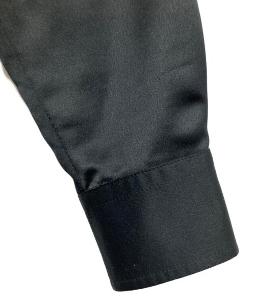 POLO RALPH LAUREN（ポロ・ラルフローレン）POLO RALPH LAUREN (ポロ・ラルフローレン) サテンプリーツ切替ワンピース ブラック サイズ:4の古着・服飾アイテム