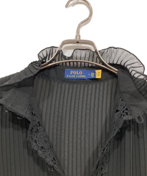 POLO RALPH LAUREN（ポロ・ラルフローレン）POLO RALPH LAUREN (ポロ・ラルフローレン) プリーツ切替ワンピース ブラック サイズ:4の古着・服飾アイテム