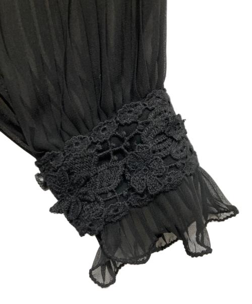 POLO RALPH LAUREN（ポロ・ラルフローレン）POLO RALPH LAUREN (ポロ・ラルフローレン) プリーツ切替ワンピース ブラック サイズ:4の古着・服飾アイテム