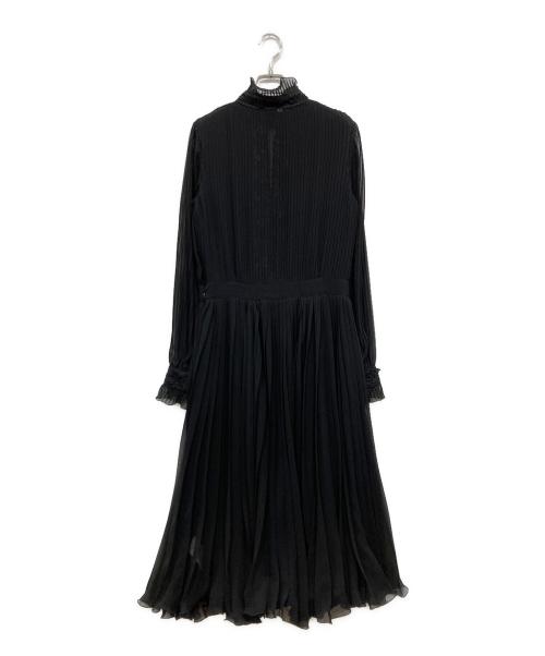 POLO RALPH LAUREN（ポロ・ラルフローレン）POLO RALPH LAUREN (ポロ・ラルフローレン) プリーツ切替ワンピース ブラック サイズ:4の古着・服飾アイテム
