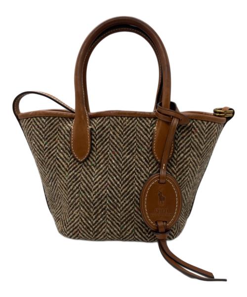 POLO RALPH LAUREN（ポロ・ラルフローレン）POLO RALPH LAUREN (ポロ・ラルフローレン) ウール2WAYバッグ ブラウンの古着・服飾アイテム