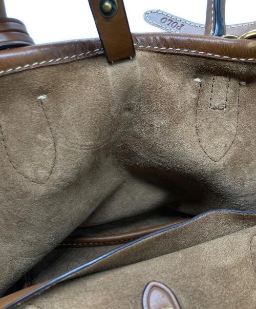 POLO RALPH LAUREN（ポロ・ラルフローレン）POLO RALPH LAUREN (ポロ・ラルフローレン) ウール2WAYバッグ ブラウンの古着・服飾アイテム