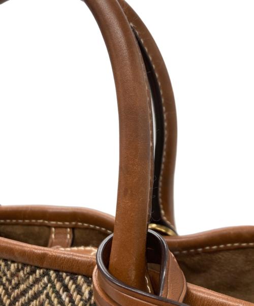 POLO RALPH LAUREN（ポロ・ラルフローレン）POLO RALPH LAUREN (ポロ・ラルフローレン) ウール2WAYバッグ ブラウンの古着・服飾アイテム