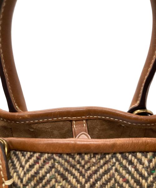 POLO RALPH LAUREN（ポロ・ラルフローレン）POLO RALPH LAUREN (ポロ・ラルフローレン) ウール2WAYバッグ ブラウンの古着・服飾アイテム