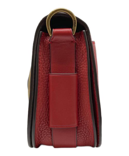 POLO RALPH LAUREN（ポロ・ラルフローレン）POLO RALPH LAUREN (ポロ・ラルフローレン) レザーショルダーバッグ レッドの古着・服飾アイテム