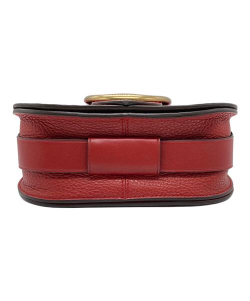 POLO RALPH LAUREN（ポロ・ラルフローレン）POLO RALPH LAUREN (ポロ・ラルフローレン) レザーショルダーバッグ レッドの古着・服飾アイテム