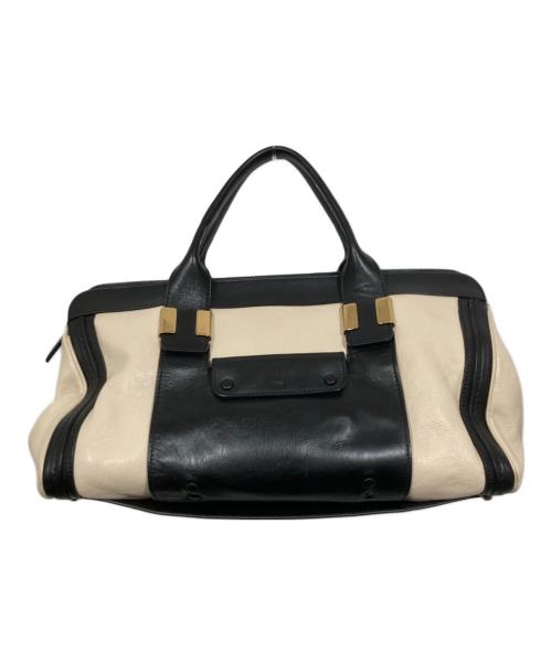 Chloe（クロエ）Chloe (クロエ) アリス2WAYバッグ ホワイト×ブラックの古着・服飾アイテム