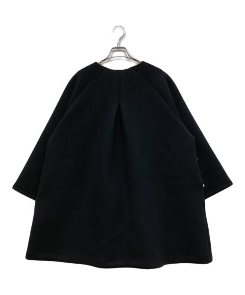 frene（フラーネ）frene (フラーネ) ポケットパール付きダンボールコート ブラック サイズ:MLの古着・服飾アイテム