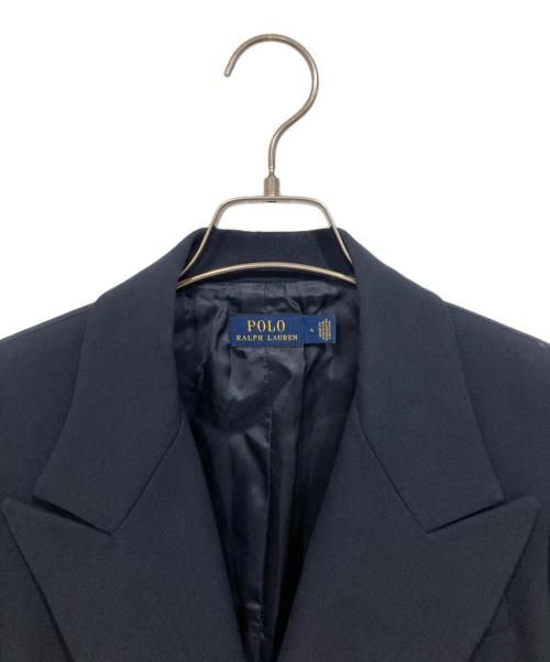 POLO RALPH LAUREN（ポロ・ラルフローレン）POLO RALPH LAUREN (ポロ・ラルフローレン) 紺ブレザー / 金釦エンブレムダブルジャケット ネイビー サイズ:4の古着・服飾アイテム