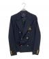 POLO RALPH LAUREN（ポロ・ラルフローレン）の古着「紺ブレザー / 金釦エンブレムダブルジャケット」｜ネイビー