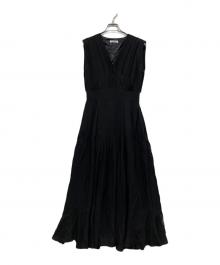 CASA FLINE（カーサフライン）の古着「ブラウジングタックドレス」｜ブラック