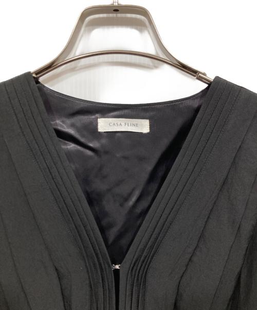 CASA FLINE（カーサフライン）CASA FLINE (カーサフライン) ブラウジングタックドレス ブラック サイズ:Freeの古着・服飾アイテム