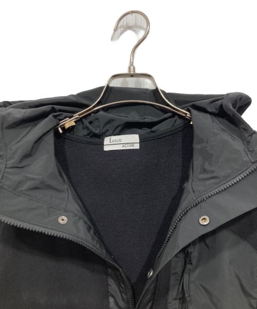 LA SUD（ラッシュド）LA SUD (ラッシュド) スウェット切替ワンピース ブラック サイズ:Freeの古着・服飾アイテム