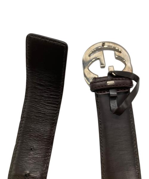 GUCCI（グッチ）GUCCI (グッチ) インターロッキングGバックルベルト ブラウンの古着・服飾アイテム