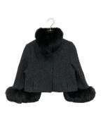 TO BE CHICトゥービーシック）の古着「袖フォックスファーショートジャケット」｜グレー