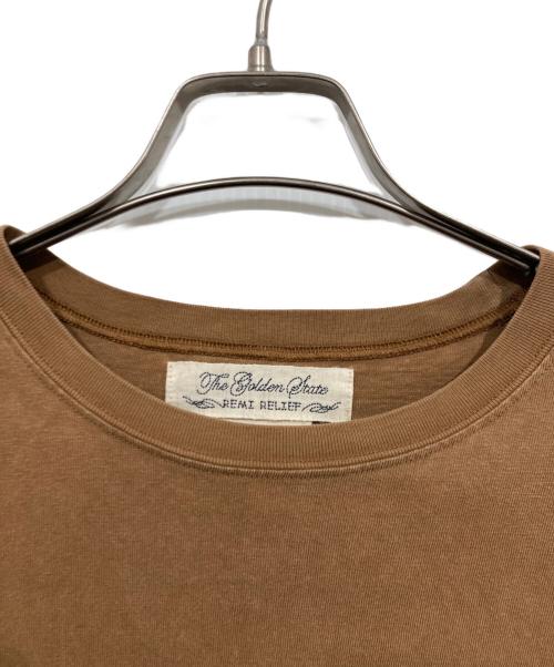 REMI RELIEF（レミレリーフ）REMI RELIEF (レミレリーフ) BRIEFING (ブリーフィング) ロングスリーブカットソー ブラウン サイズ:Sの古着・服飾アイテム